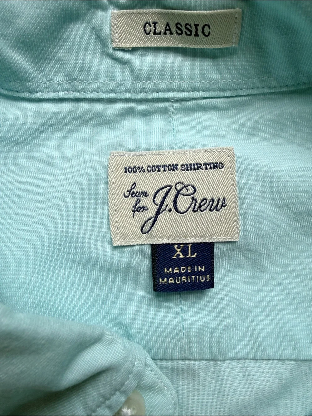 J.Crew Men’s XL Long Sleeve Shirt 100% Cotton Light Blue Casual